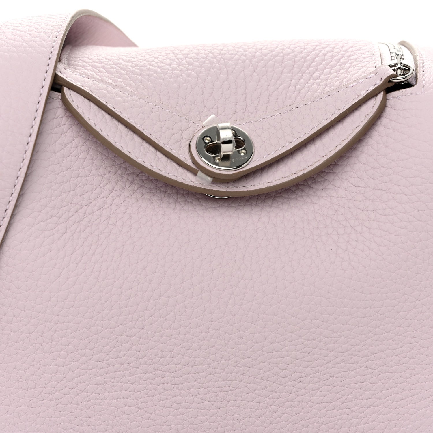 Hermes Taurillon Clemence Verso Mini Lindy 20 Mauve Pale Mushroom 8 of 11