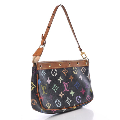 Louis Vuitton Monogram Multicolor Pochette Accessories Black 3 of 16