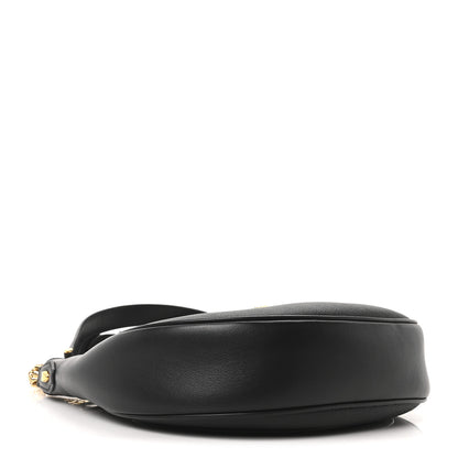 Bulgari Urban Grain Smooth Calfskin Serpenti Ellipse Shoulder Bag Black 4 of 9