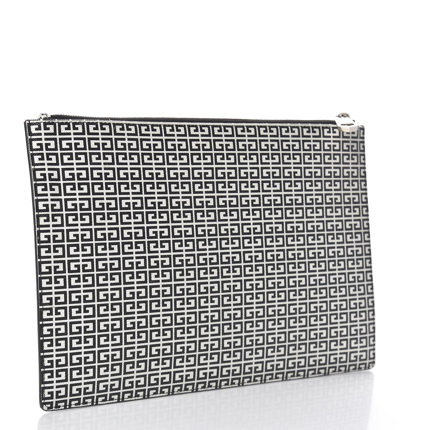 Coated Canvas Medium Iconic Print Zip Pouch Multicolor