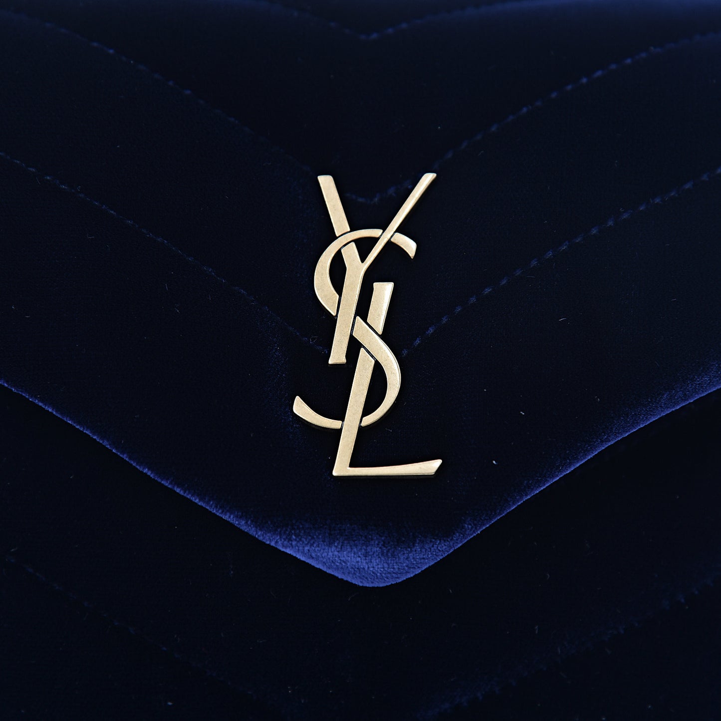 Velvet Y Quilted Monogram Toy Loulou Crossbody Bag Navy