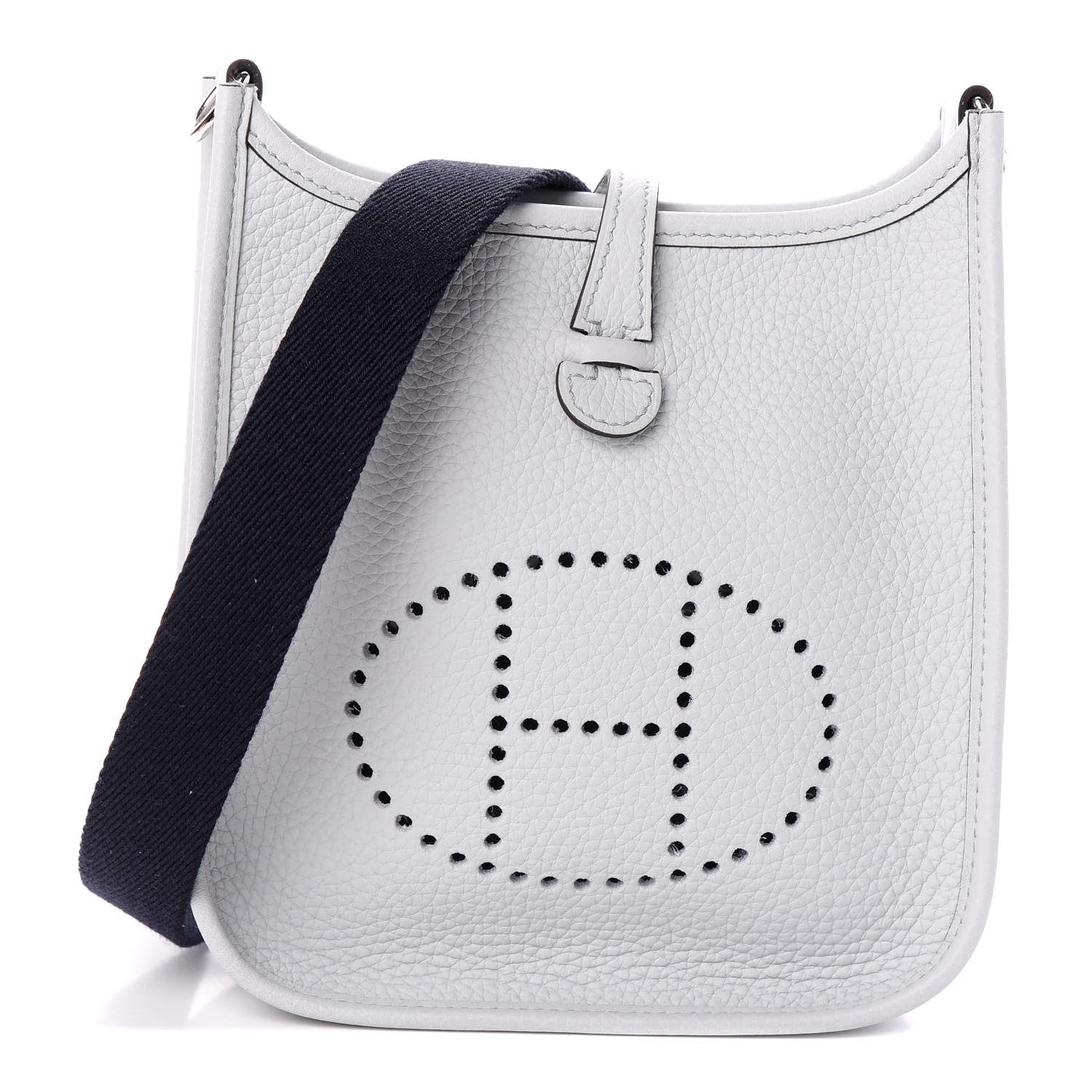 Hermes Taurillon Clemence Amazone Evelyne TPM Bleu Pale Indigo 1 of 8