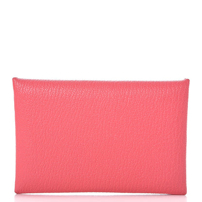 Hermes Chevre Mysore Calvi Card Case Rose Lipstick 1 of 8