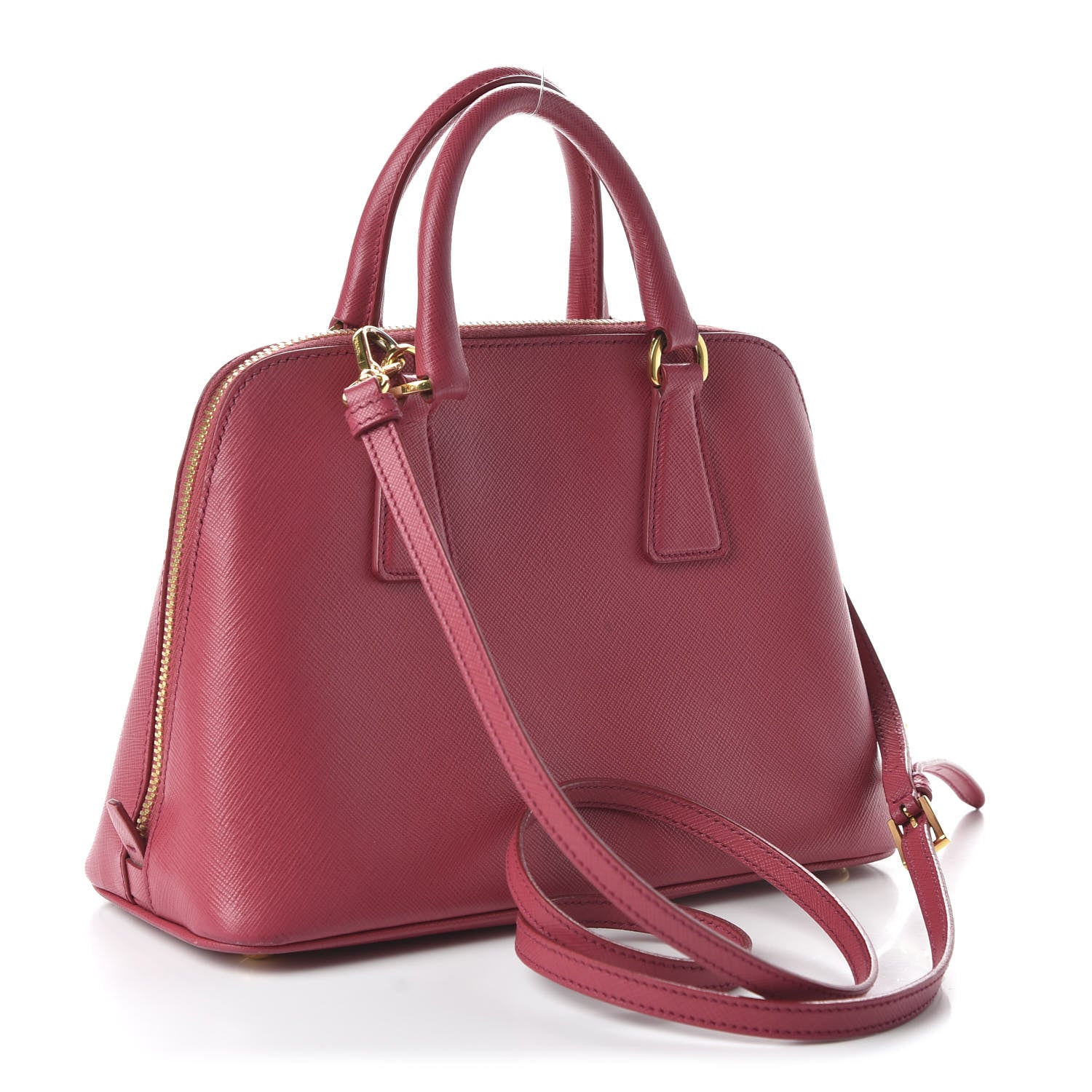Prada Saffiano Lux Small Promenade Tote Peonia 4 of 11