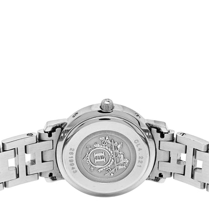 Hermes Stainless Steel Mother of Pearl 24mm Clipper Quartz Watch Rose Gold 4 of 5