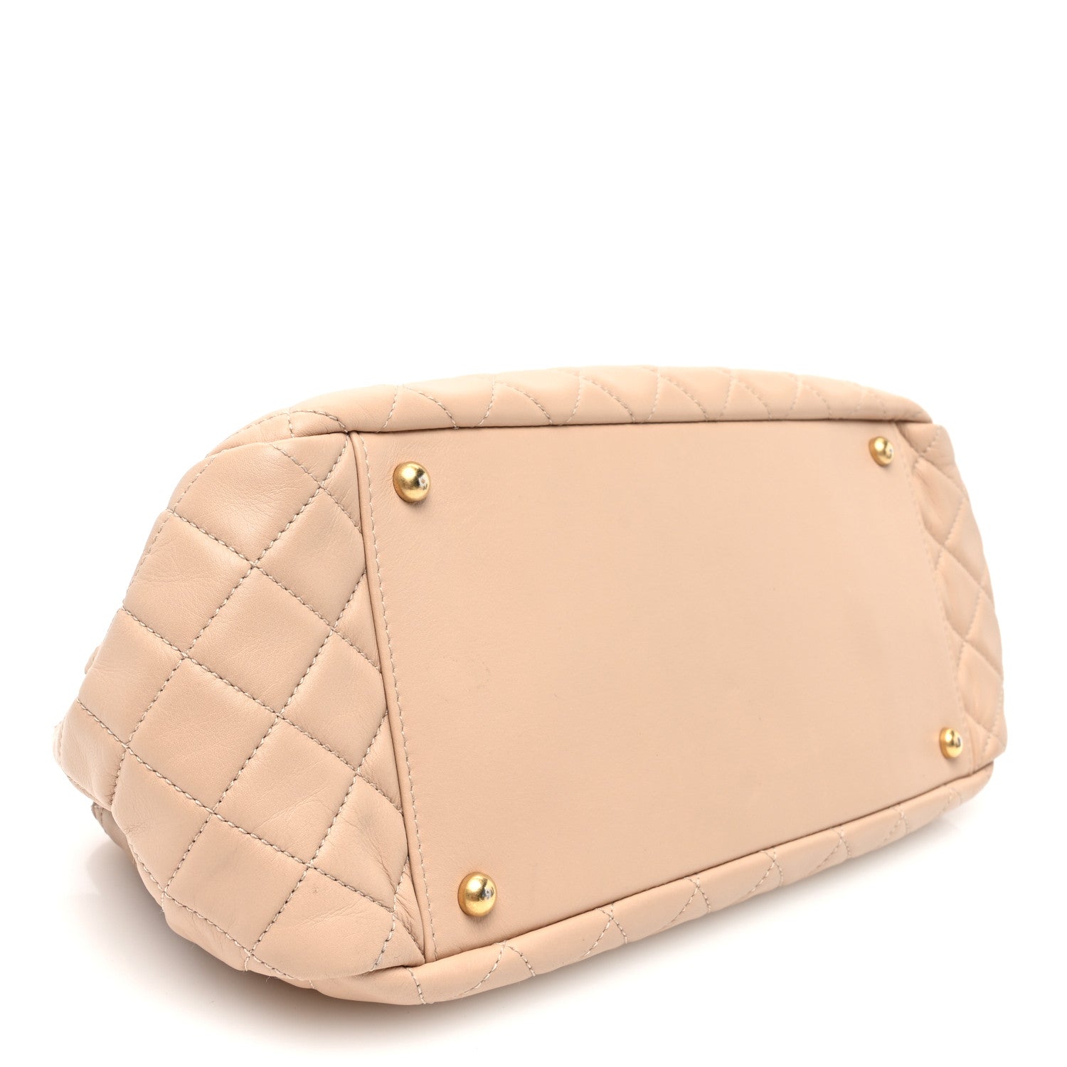 Chanel Lambskin Quilted East West Accordion Flap Beige 4 of 10