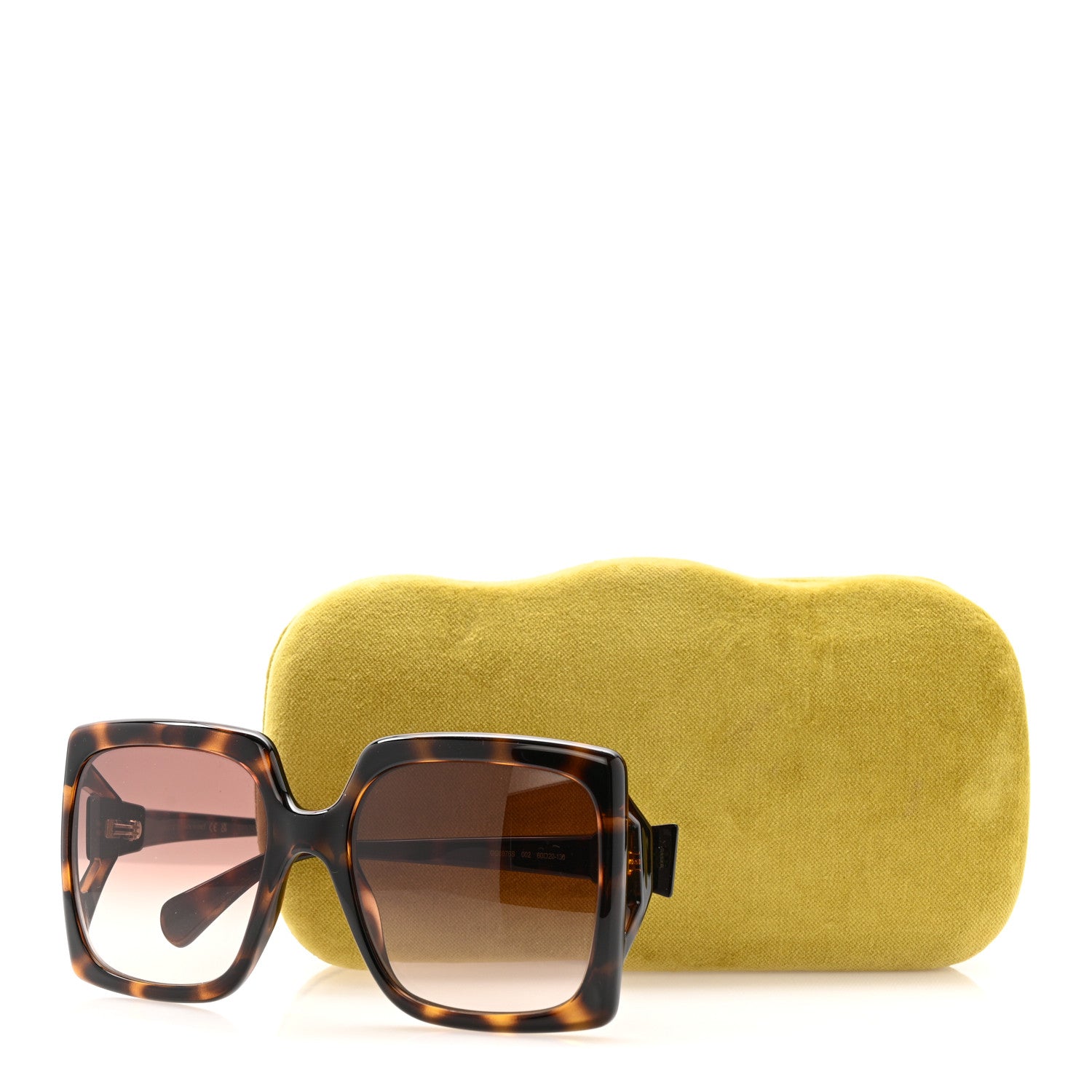 Gucci Acetate Square Frame Sunglasses GG0876S Tortoise 7 of 7