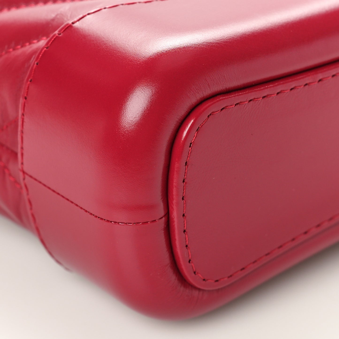 Aged Calfskin Chevron Quilted Small Gabrielle Hobo Red