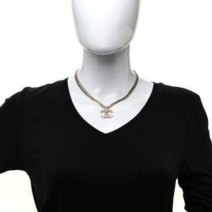 Chanel Crystal CC Multi Strand Chain Necklace Gold 2 of 6