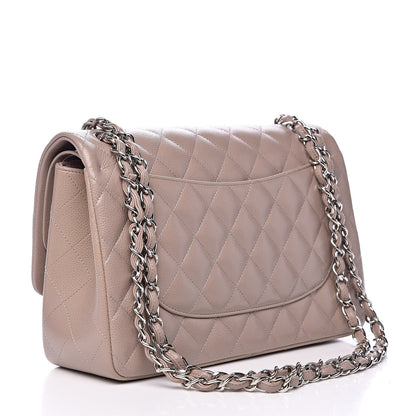 Chanel Caviar Quilted Jumbo Double Flap Taupe 3 of 10