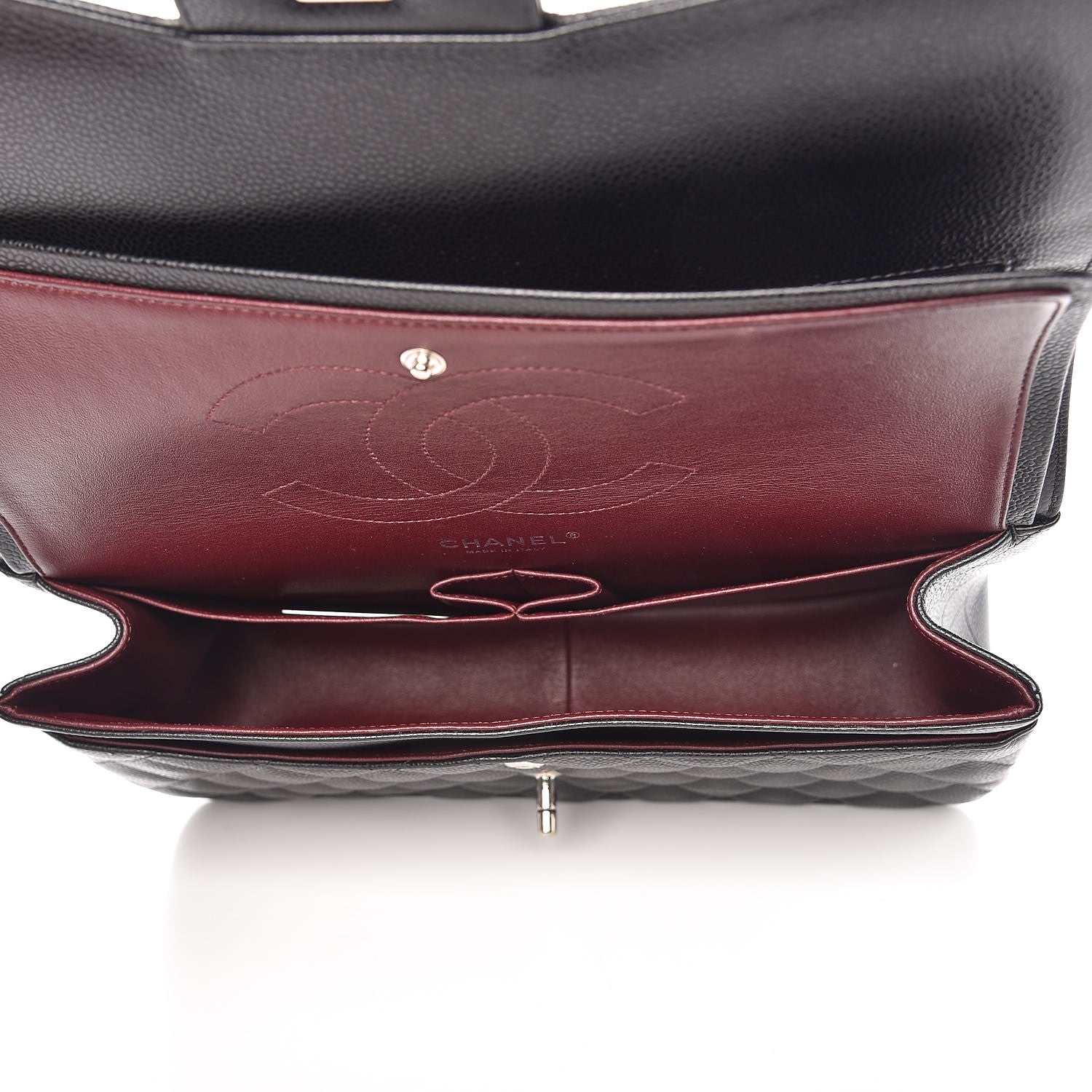Chanel Caviar Quilted Jumbo Double Flap Black 6 of 9