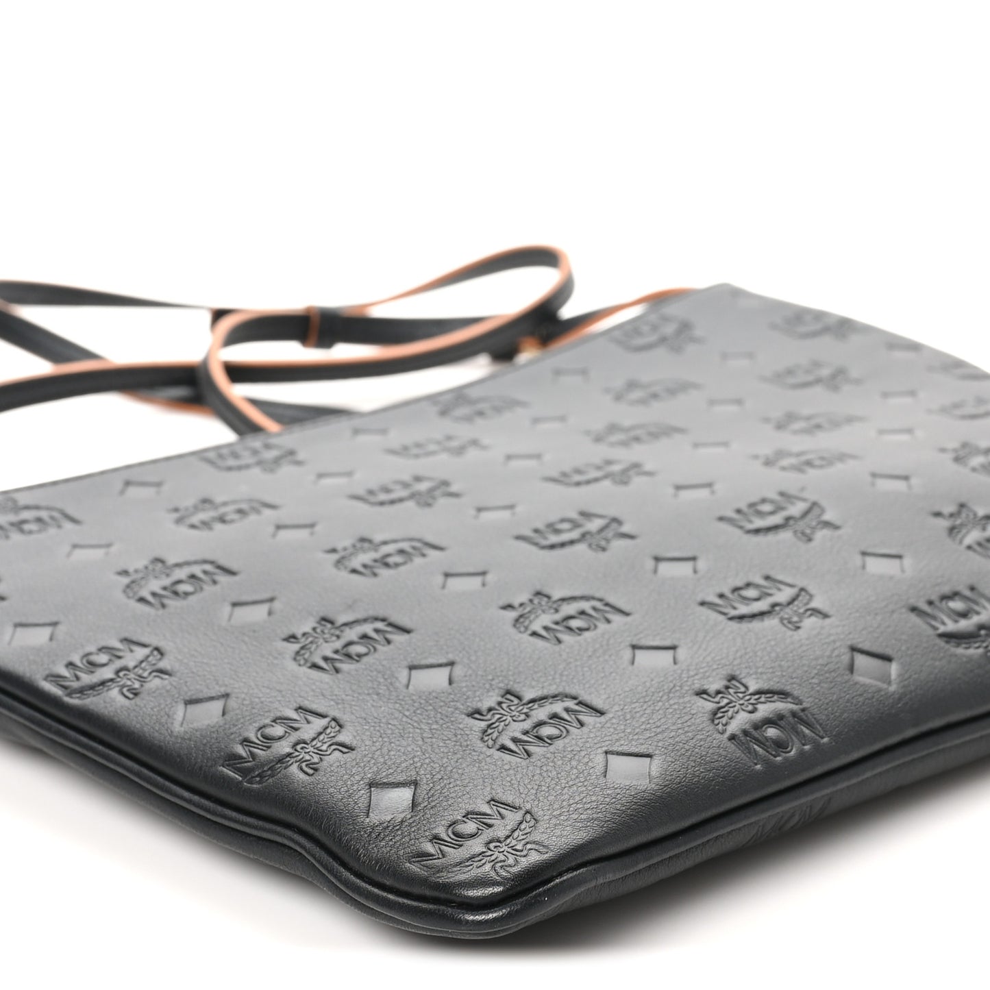 Calfskin Ottomar Monogram Medium Crossbody Pouch Black