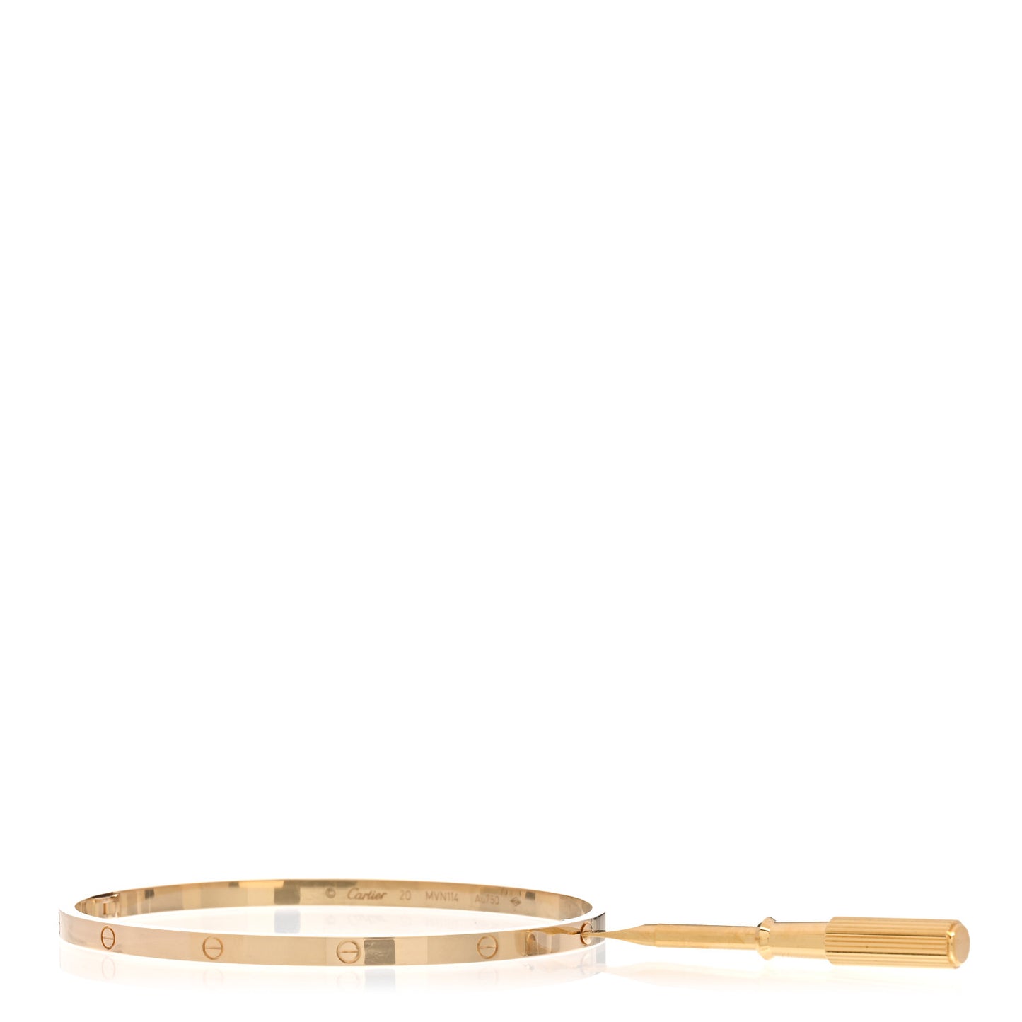 18K Yellow Gold Small LOVE Bracelet 20