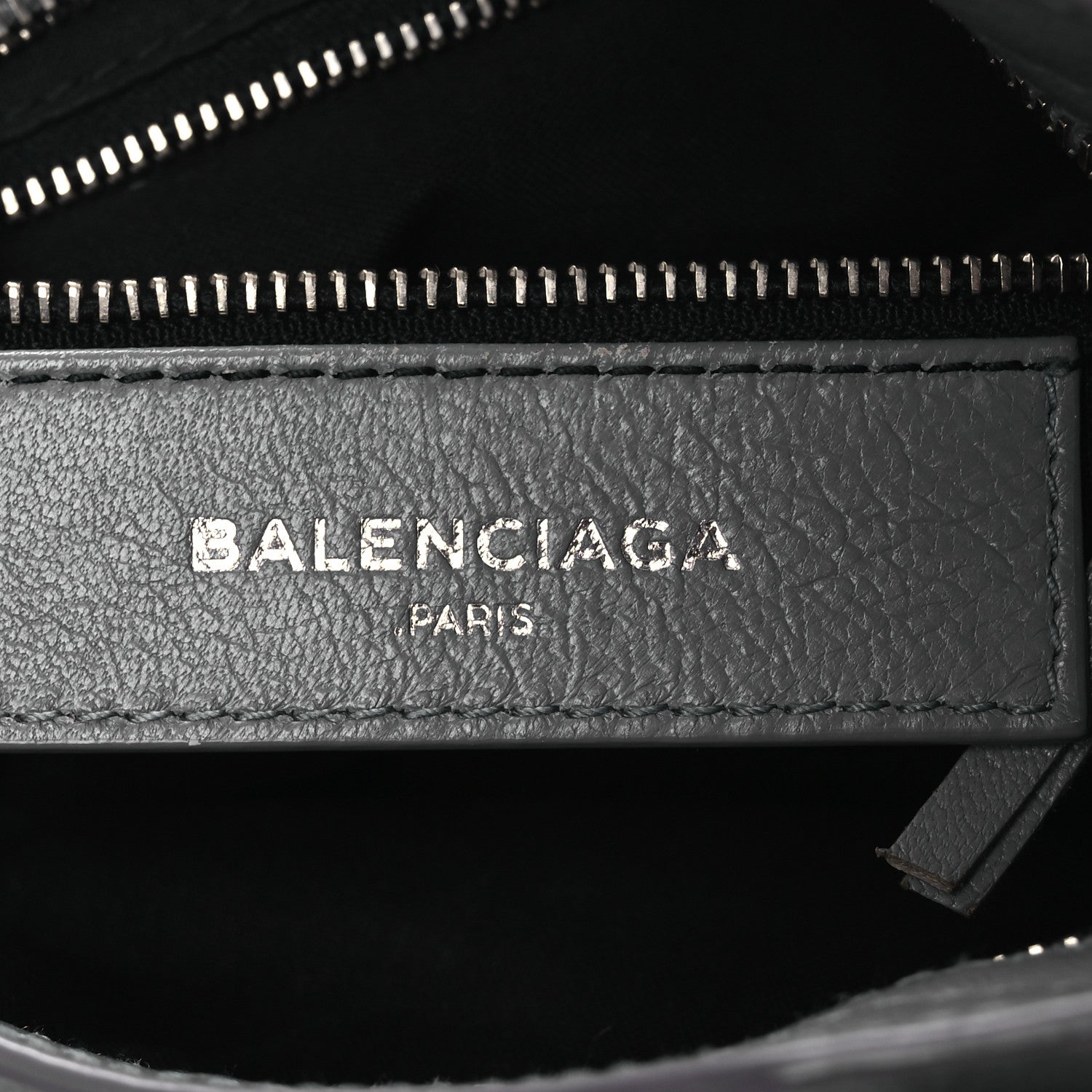 Balenciaga Chevre Silver Metallic Edge Hardware Mini City Bleu Acier 6 of 14