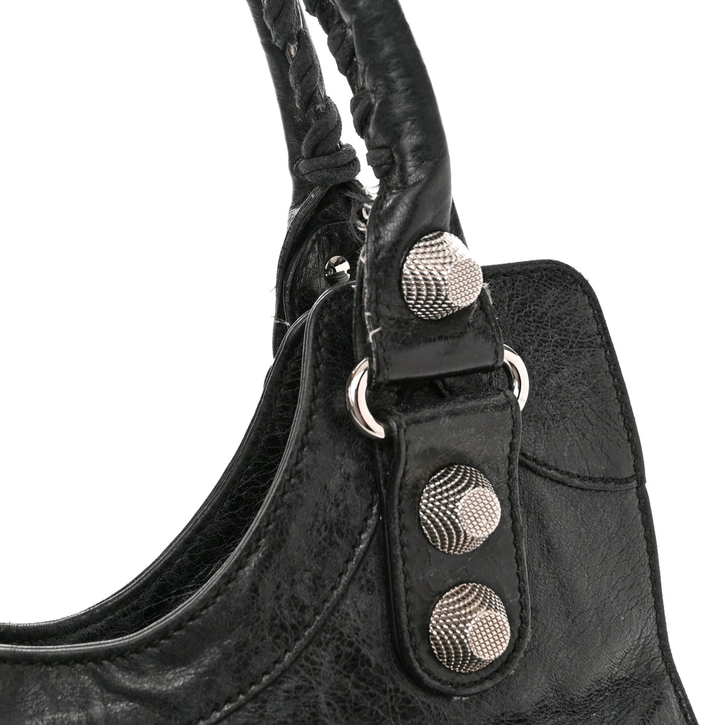Agneau Giant 21 Silver Hardware Folder Black