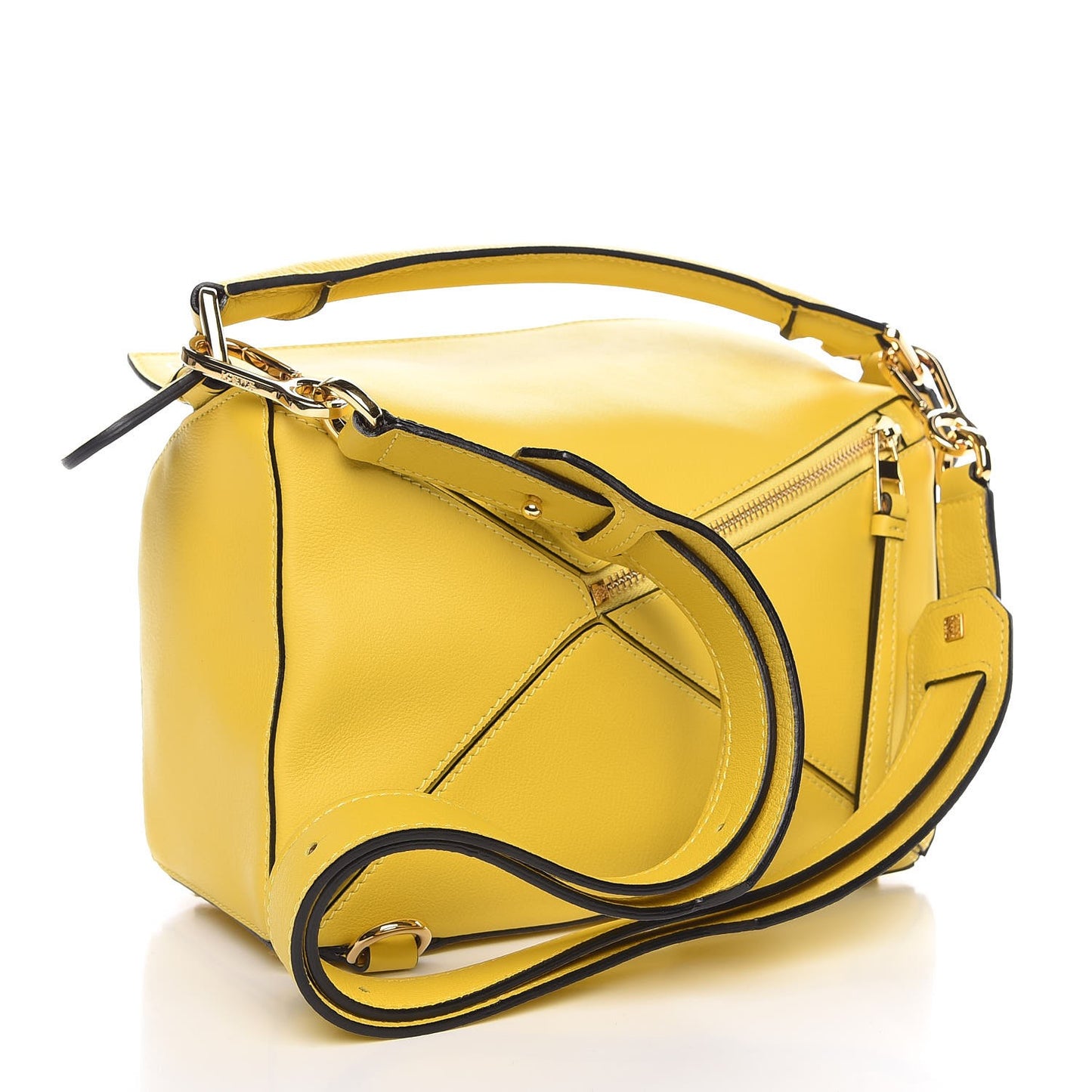 Calfskin Small Puzzle Bag Yellow