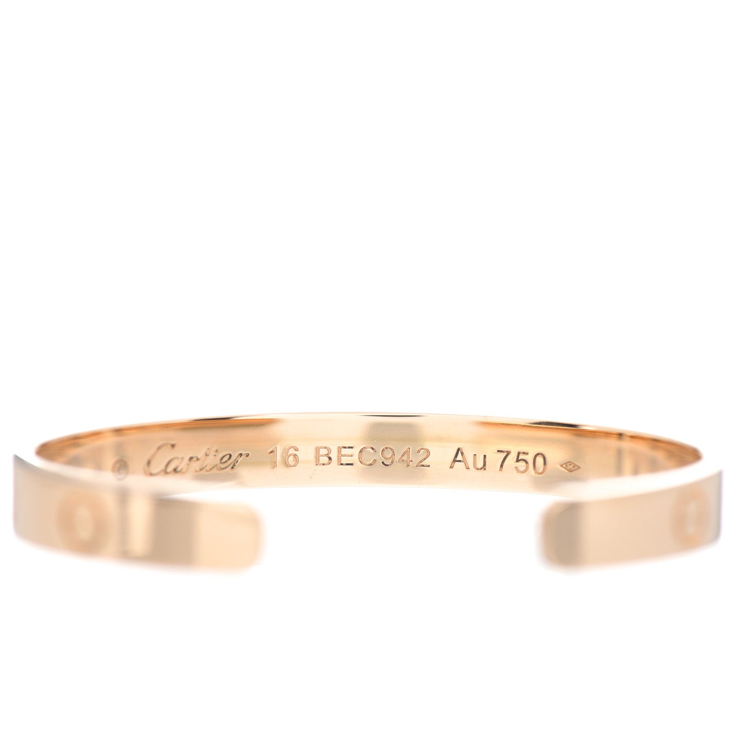 Cartier 18K Yellow Gold LOVE Cuff Bracelet 16 4 of 5