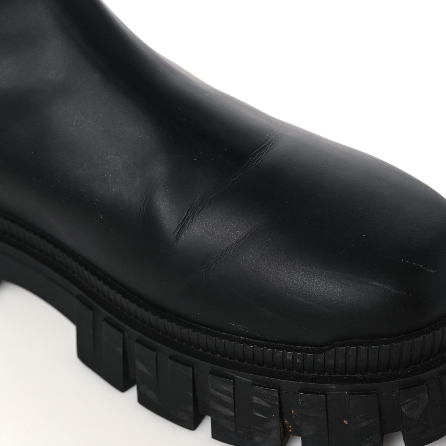 Fendi Calfskin Rubber Fendi Force Chelsea Boots 37 Black 8 of 15