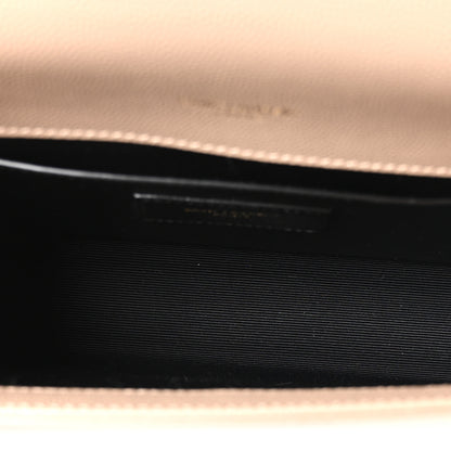 Saint Laurent Grain De Poudre Small Monogram Kate Satchel Dark Beige 5 of 10