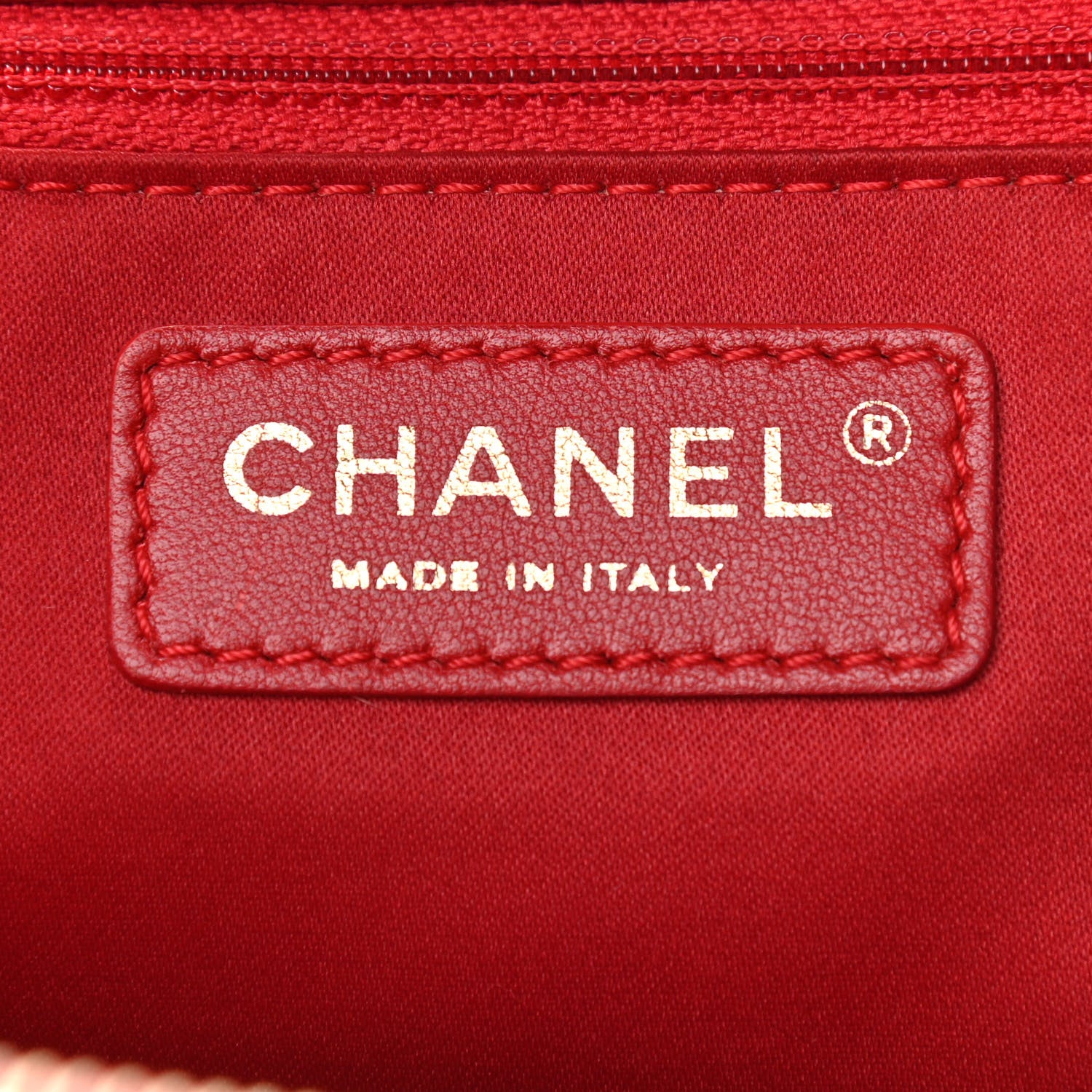 Chanel Calfskin Quilted Shopping Tote Red 5 of 9