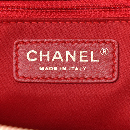 Chanel Calfskin Quilted Shopping Tote Red 5 of 9