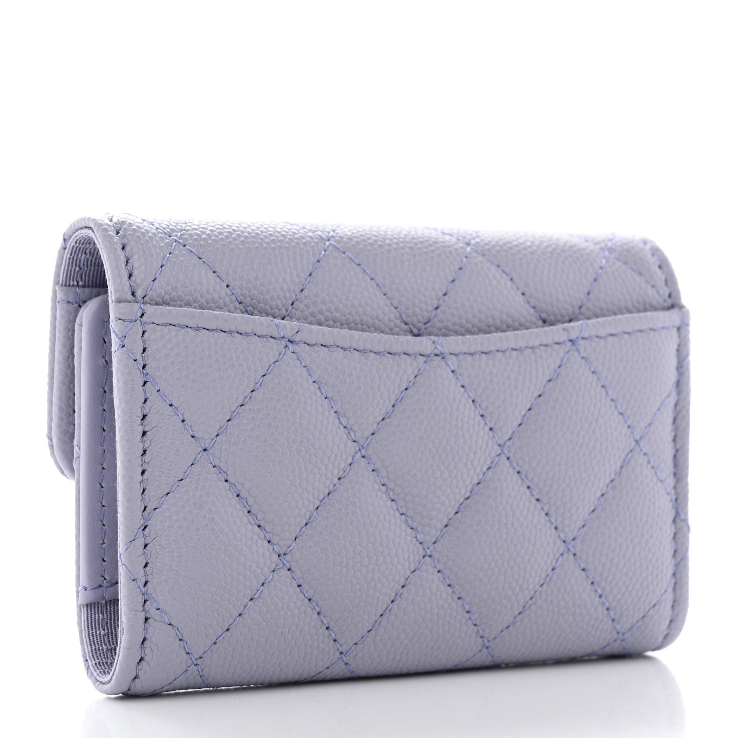 Chanel Caviar Quilted Classic 4 Key Holder Wallet Light Purple 3 of 8