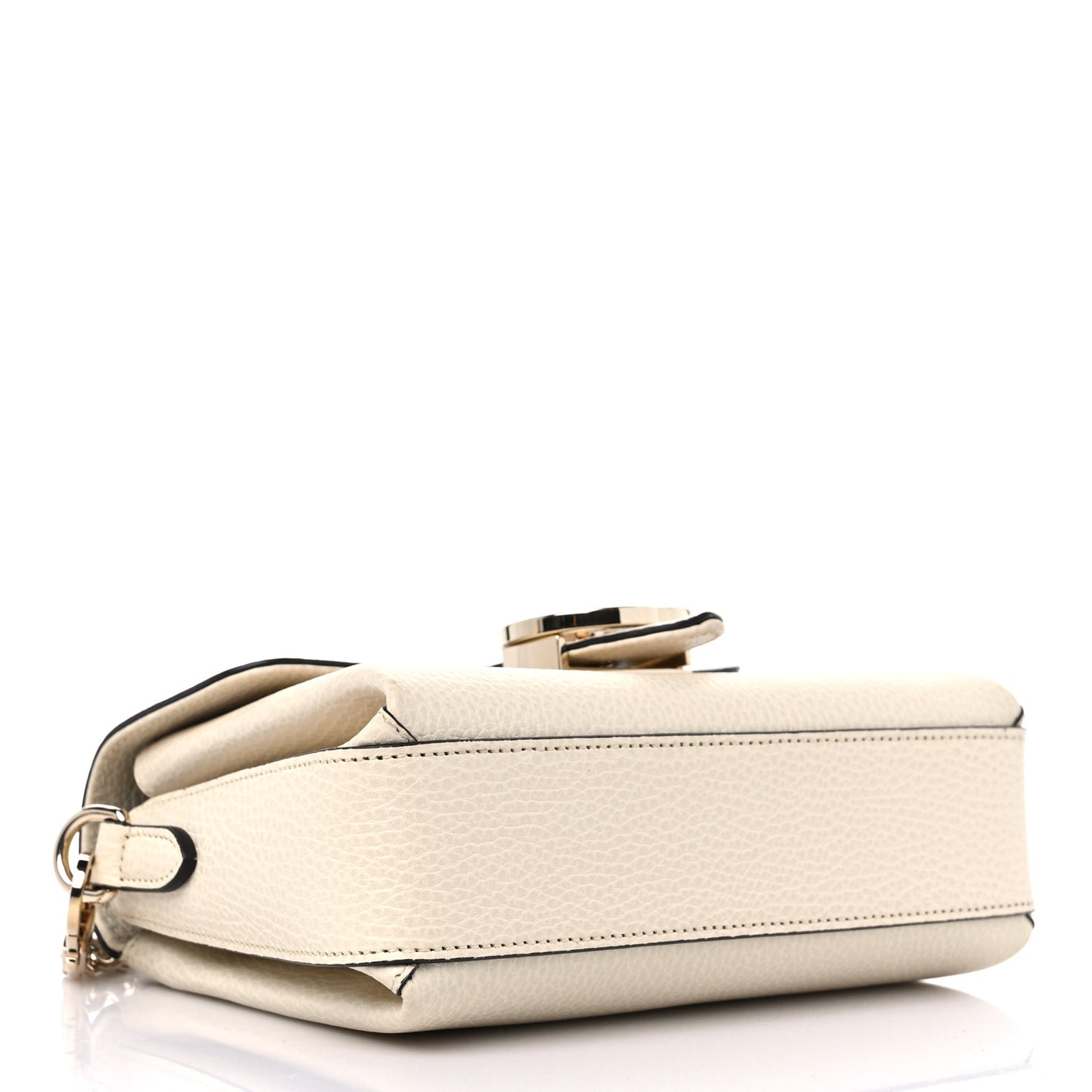 Dollar Calfskin Interlocking G Crossbody Bag Mystic White