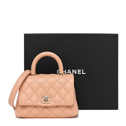 Chanel Caviar Quilted Extra Mini Coco Handle Flap Light Pink 11 of 11