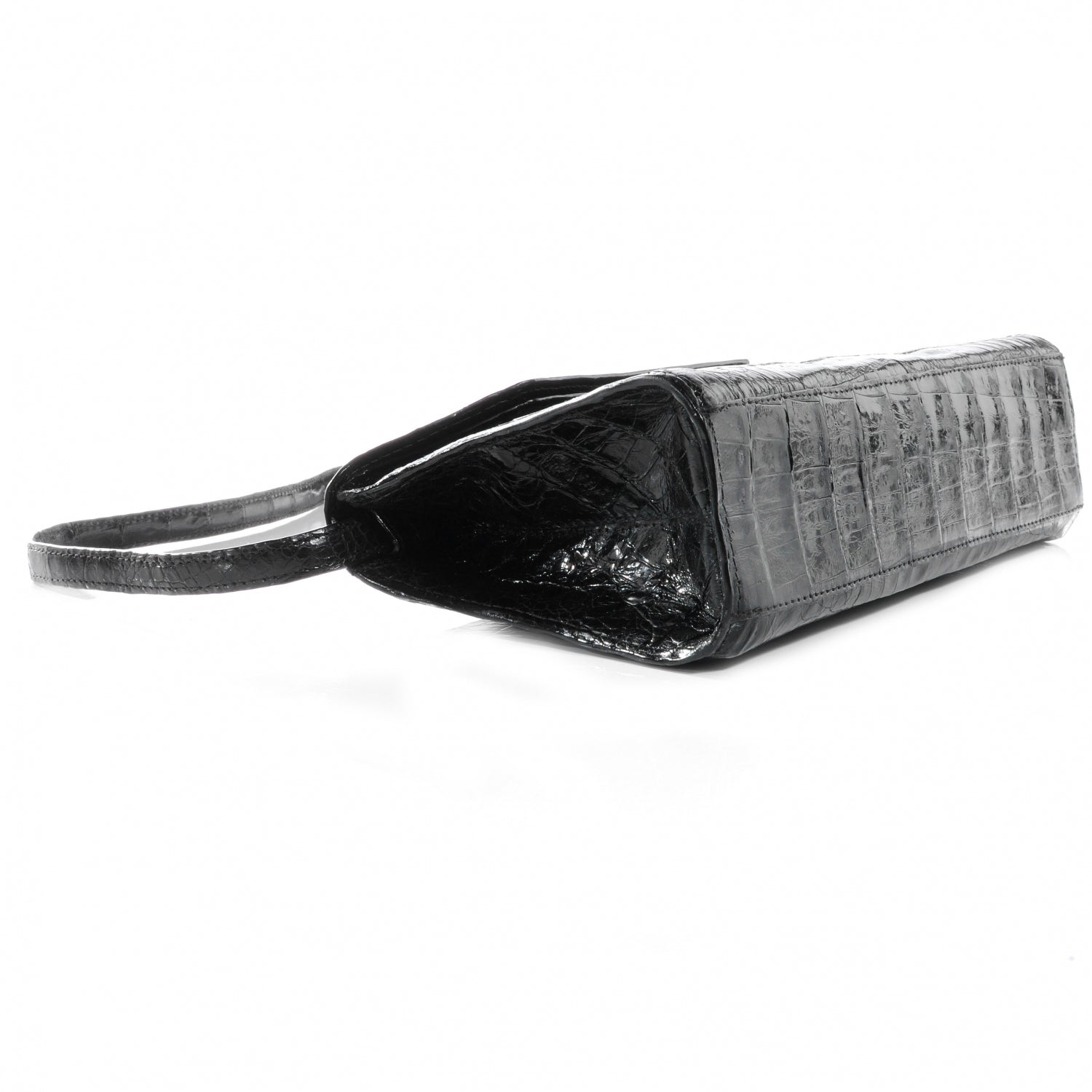 Nancy Gonzalez Crocodile Envelope Clutch Black 3 of 8