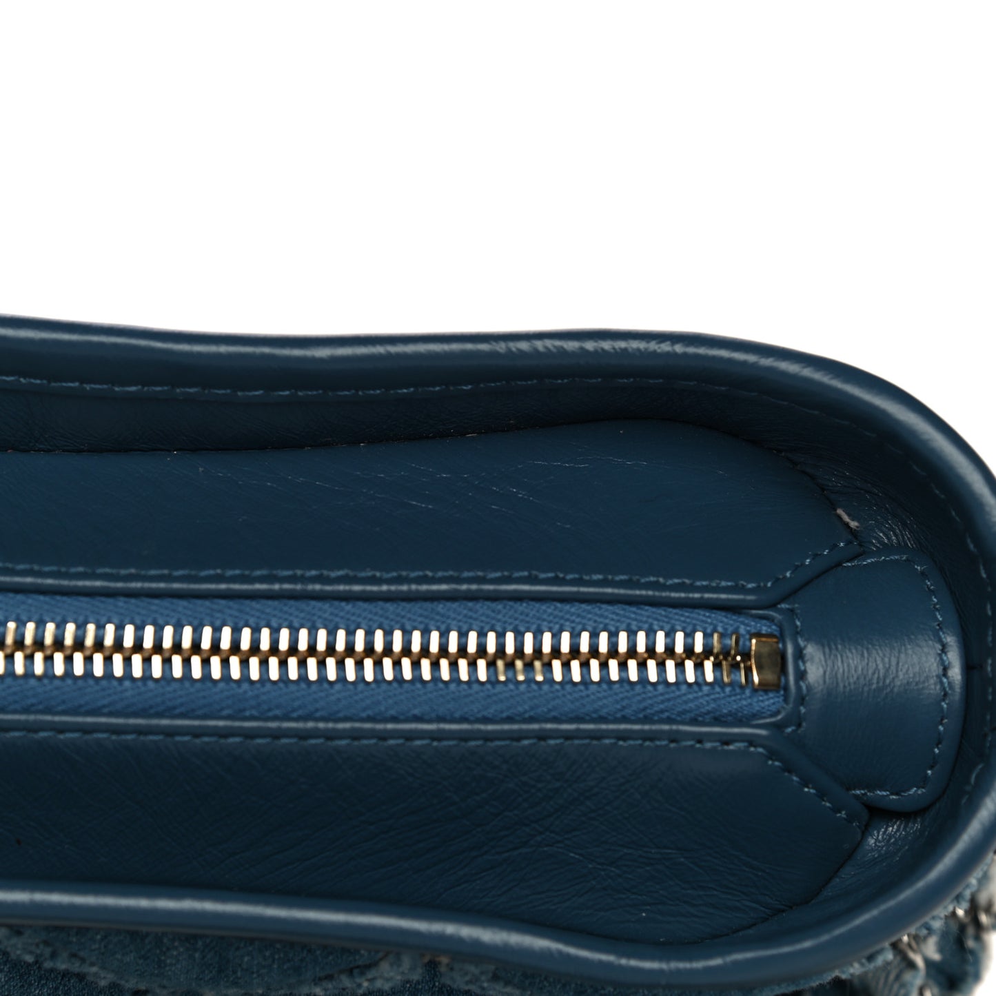 Denim Calfskin Small Gabrielle Hobo Blue