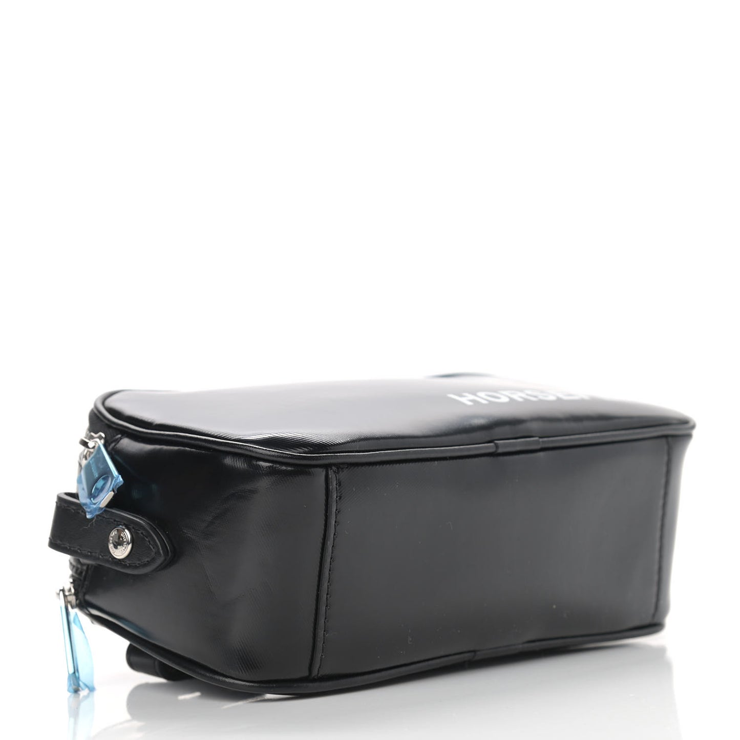 Coated Canvas Horseferry Print Micro Camera Bag Black