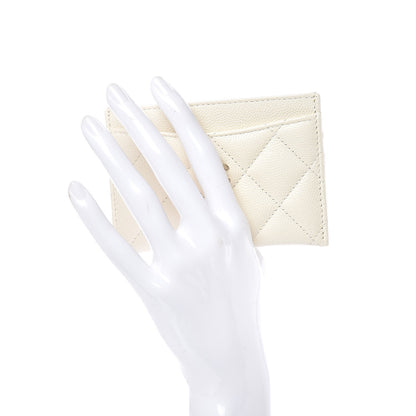 Chanel Caviar Quilted Card Holder White 2 of 9