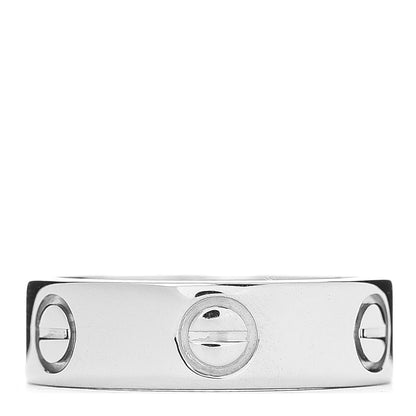 Cartier 18K White Gold 5.5mm LOVE Ring 50 5.25 1 of 4