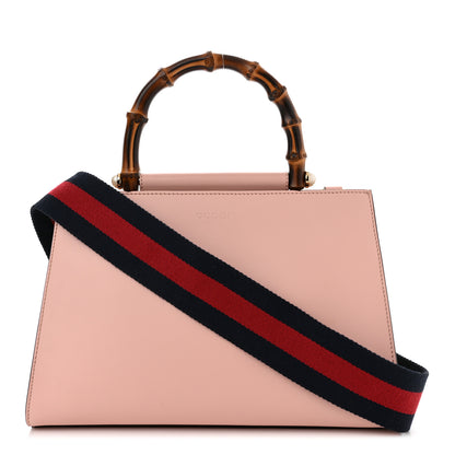 Gucci Nappa Bamboo Web Small Nymphaea Top Handle Bag Perfect Pink Mystic White 1 of 10
