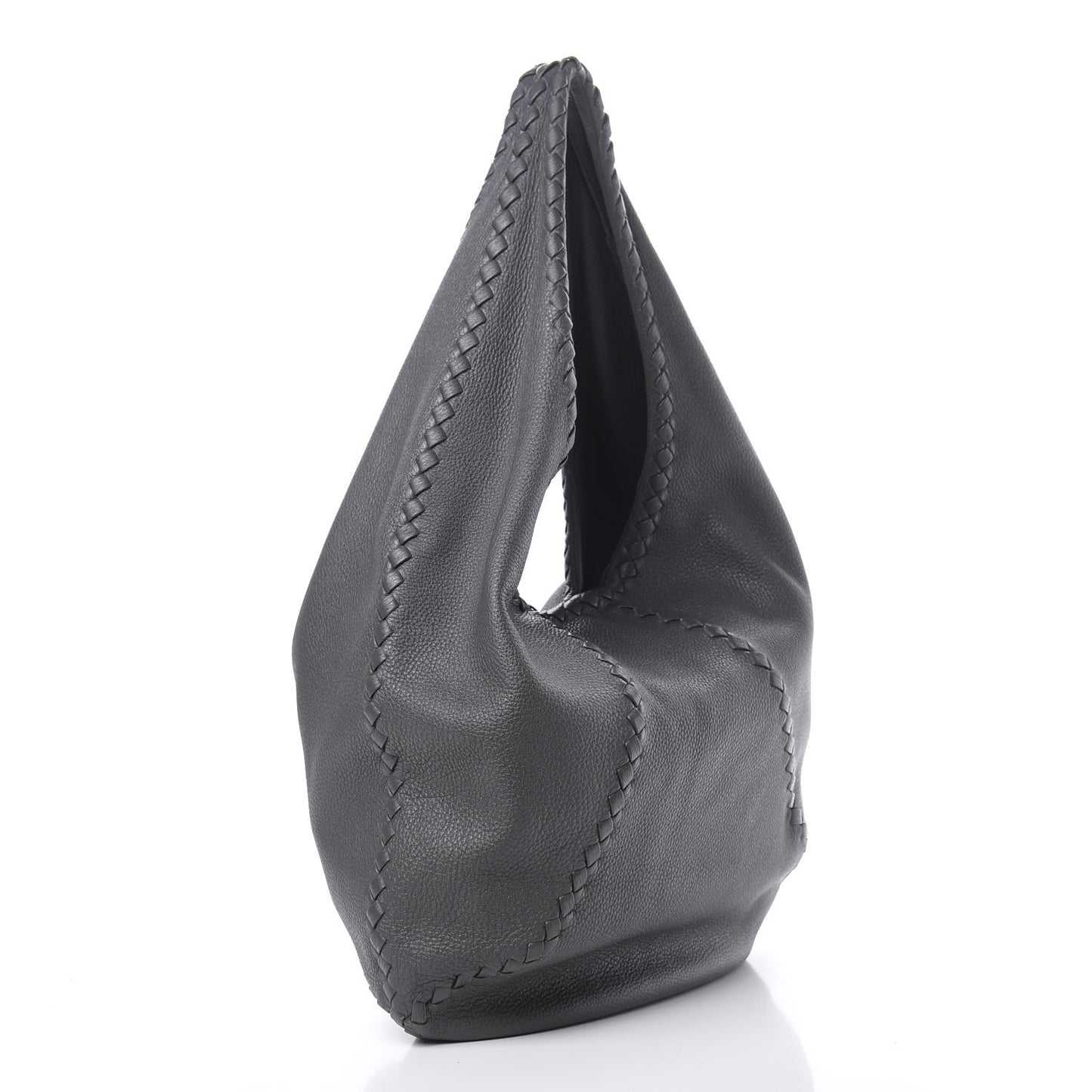 Cervo Deerskin Large Hobo Light Grey
