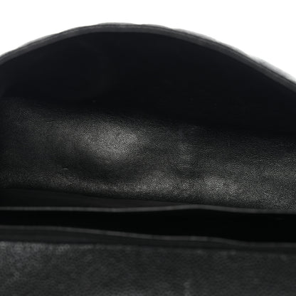 Chanel Caviar Quilted Jumbo Single Flap Black Black 12 of 31