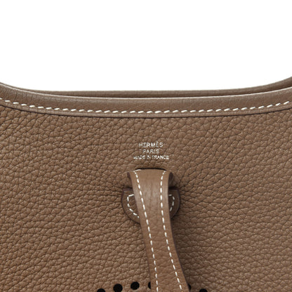 Hermes Taurillon Clemence Amazone Evelyne TPM Etoupe Bleu Indigo 6 of 10