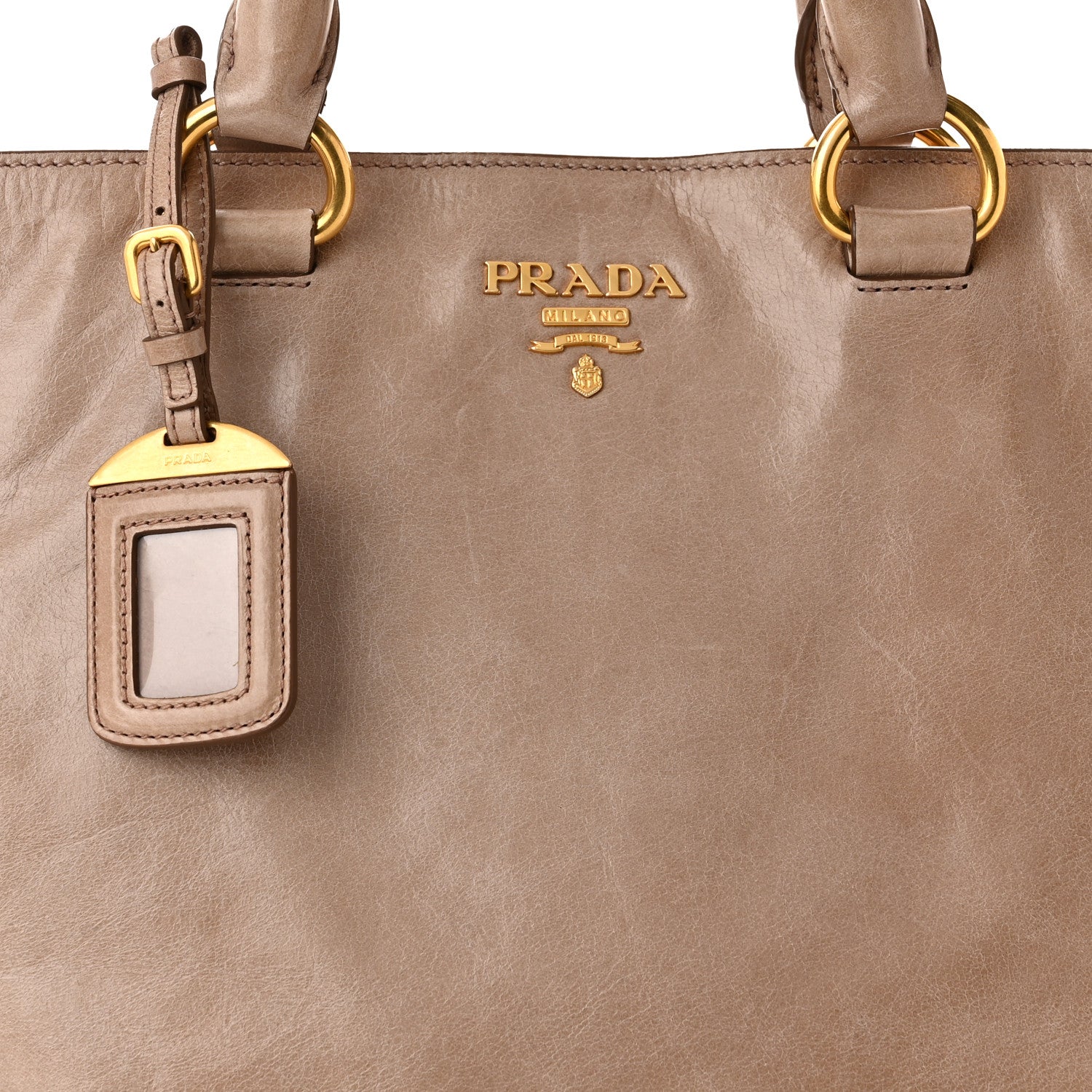 Prada Vitello Shine Shopping Satchel Argilla 8 of 15