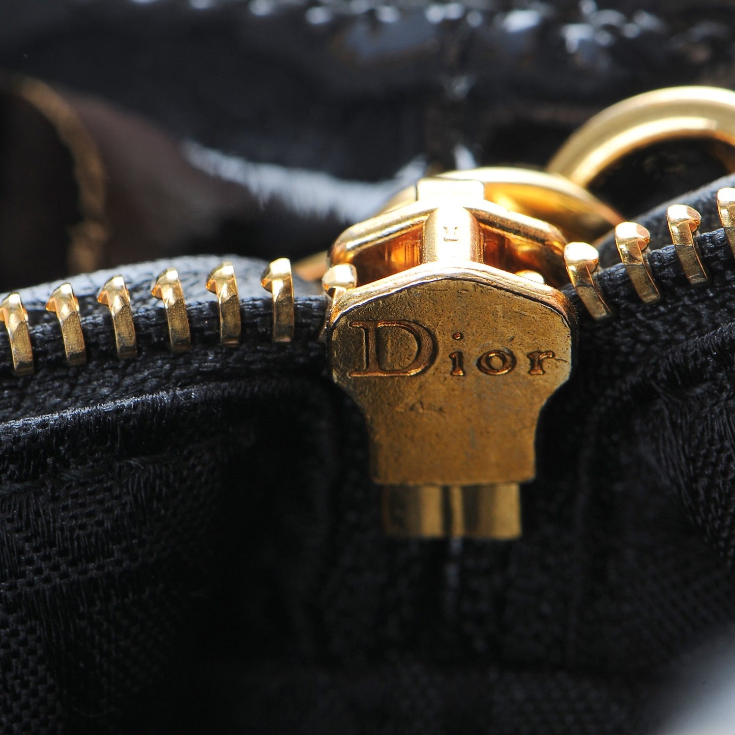 Patent Cannage Medium Lady Dior Black