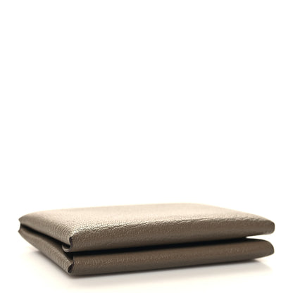 Hermes Chevre Mysore Calvi Duo Card Case Etoupe 4 of 10