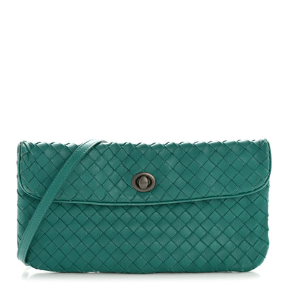 Bottega Veneta Nappa Intrecciato Flap Crossbody Mallard 1 of 12