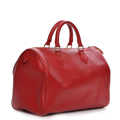 Louis Vuitton Epi Speedy 30 Castillan Red 3 of 7