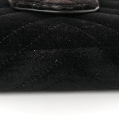 Gucci Velvet Matelasse GG Marmont Chain Wallet Black 14 of 18