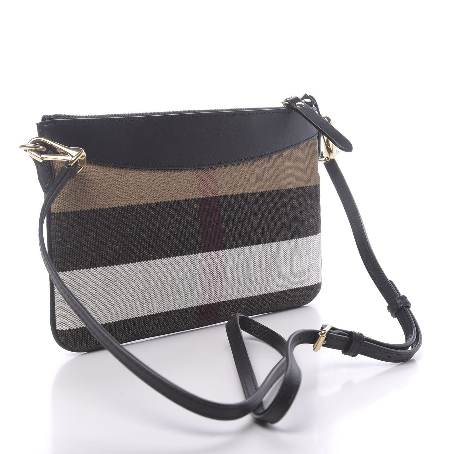 Mega Check Peyton Crossbody Clutch Bag Black