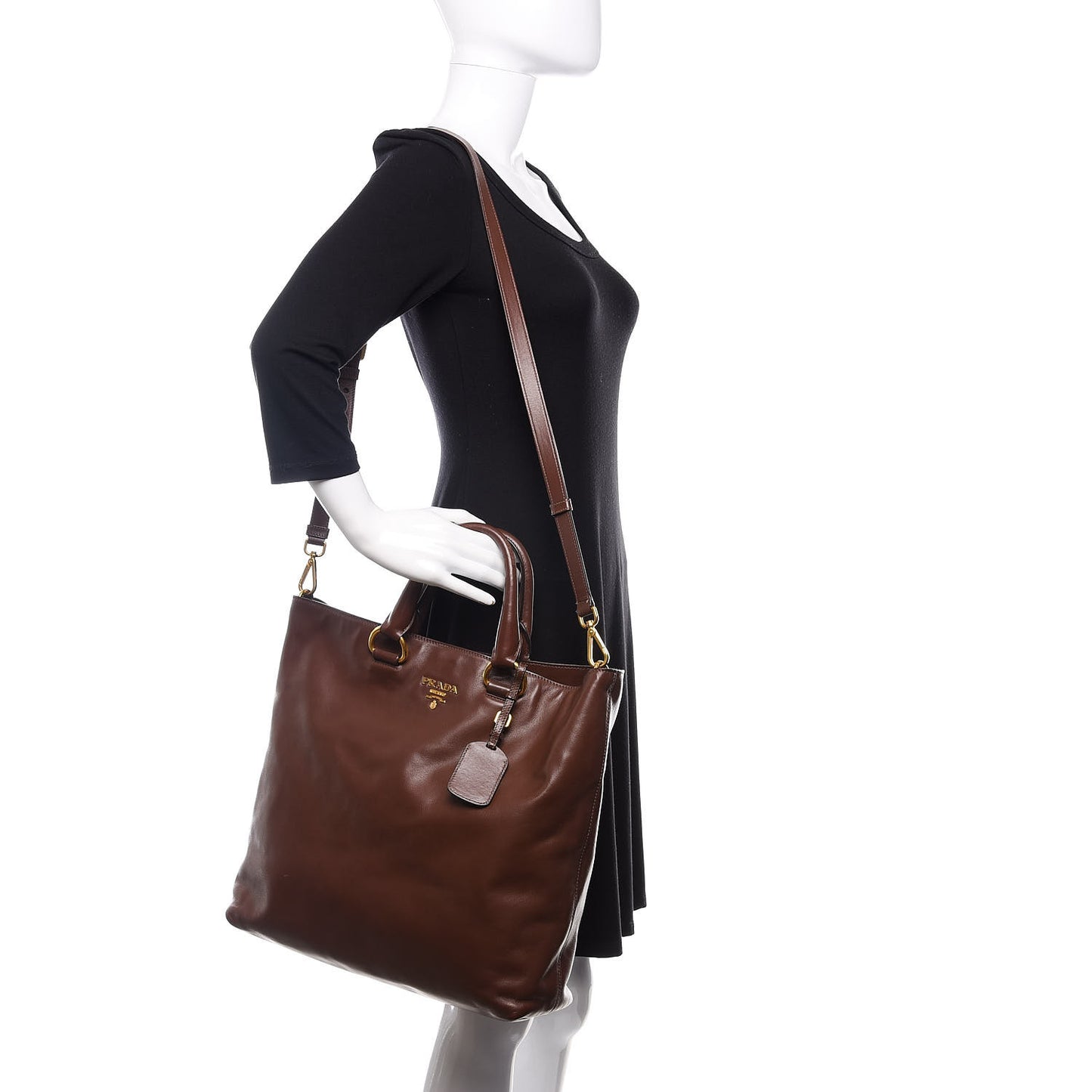 Soft Calfskin Shopping Tote Nocciolo