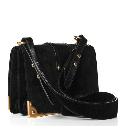 Prada Velvet City Calfskin Cahier Bag Black 3 of 8