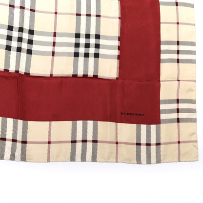 Burberry Silk Vintage Check Square Scarf Red 4 of 4