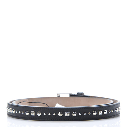Gucci Calfskin Skinny Studded Belt 85 34 Black 2 of 6