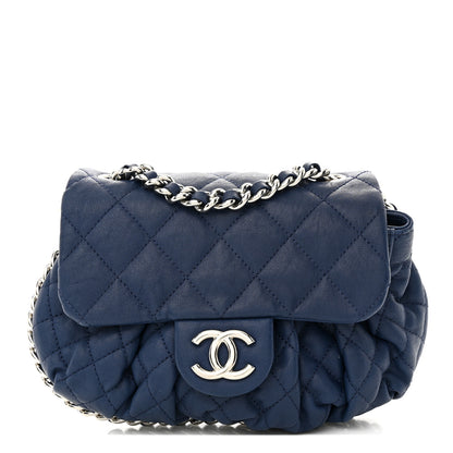 Chanel Washed Lambskin Quilted Mini Chain Around Flap Blue 1 of 12