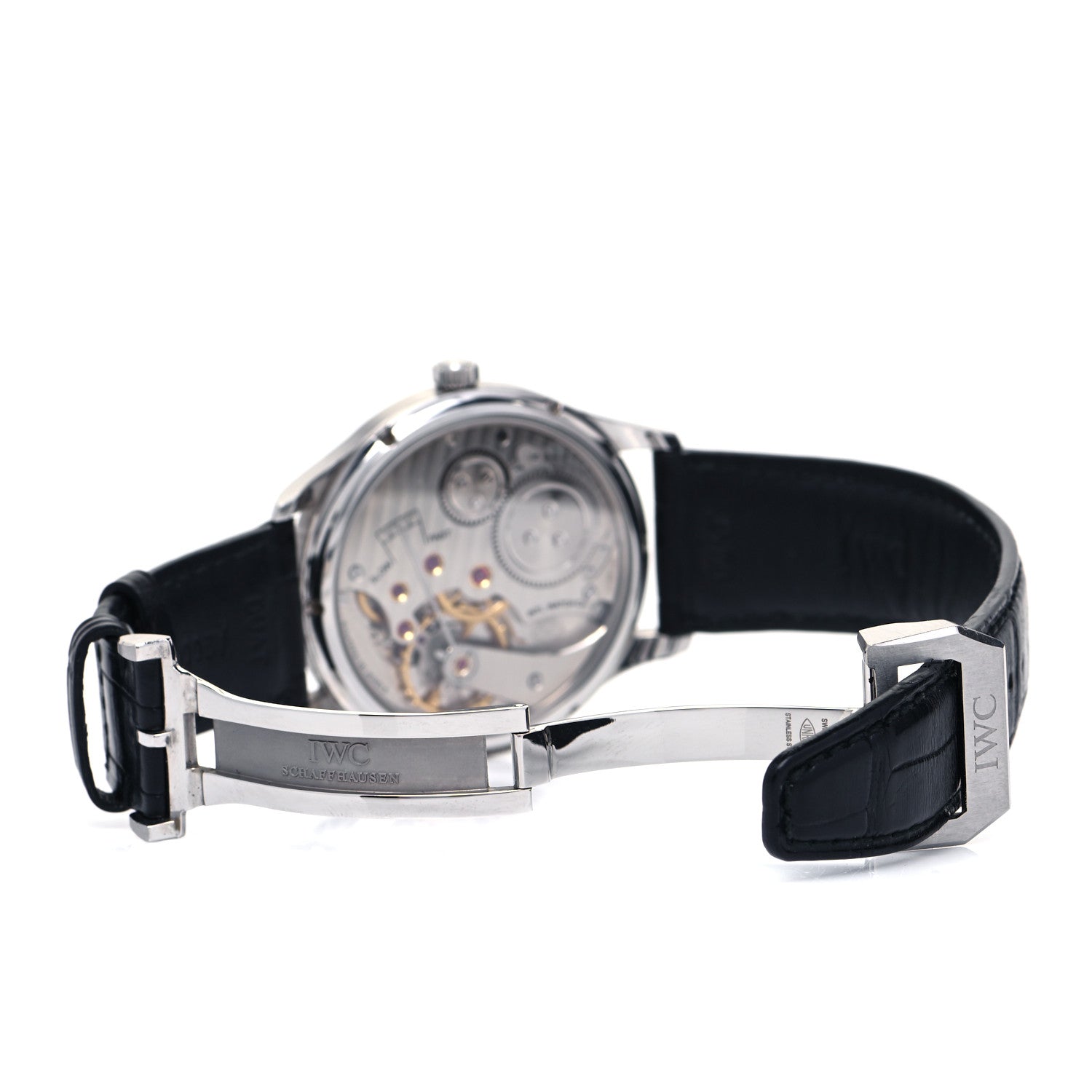 IWC Stainless Steel Alligator 44mm Portugieser Manual Winding Watch IW545405 5 of 6